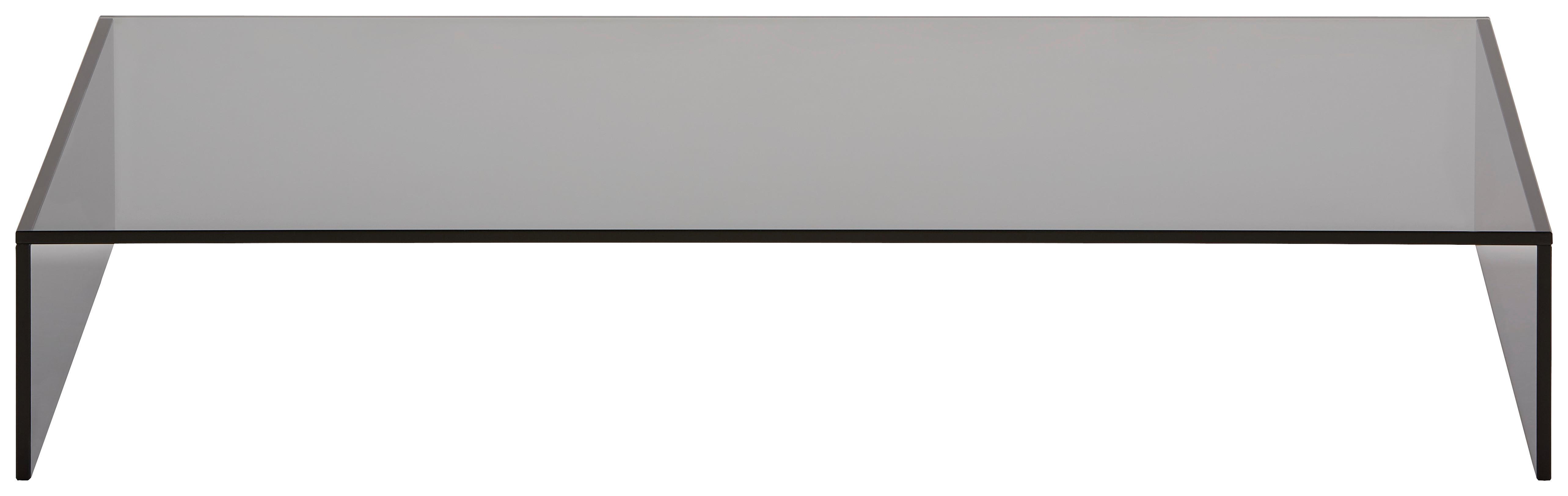 TV-Aufsatz in Schwarz aus Glas - Dunkelgrau, Glas (80/14/40cm) - Mömax