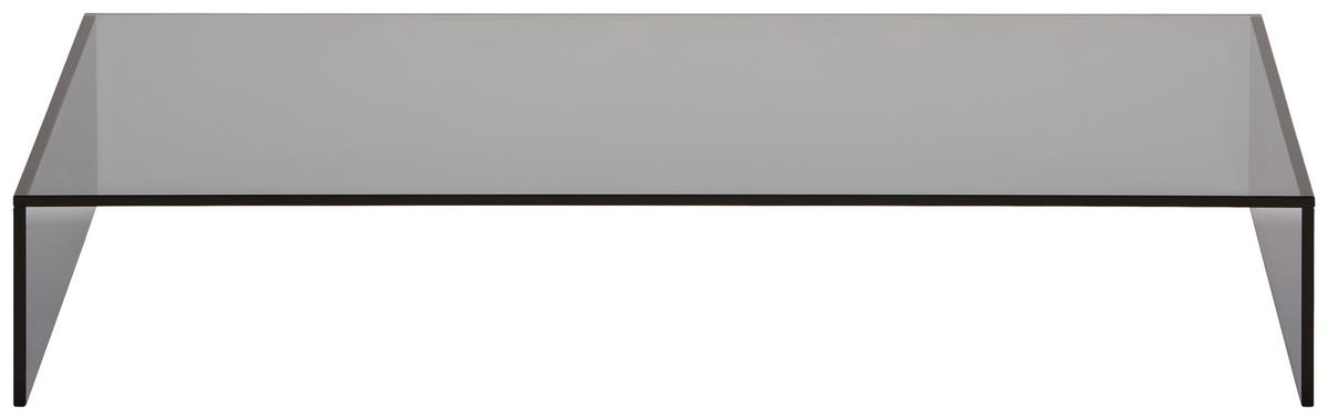 TV-Aufsatz in Schwarz aus Glas - Dunkelgrau, Glas (80/14/40cm) - Mömax