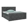 Boxspringbett Adele Anthrazit ca. 180x200cm - Anthrazit, KONVENTIONELL, Holz/Holzwerkstoff (180/200cm) - Mömax