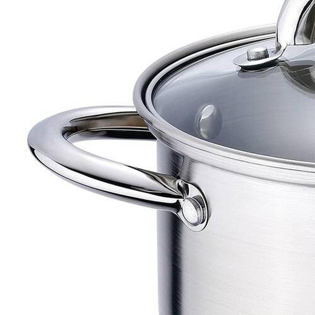 Kochtopset Jumbo, 12-teilig - Edelstahlfarben/Transparent, MODERN, Glas/Metall