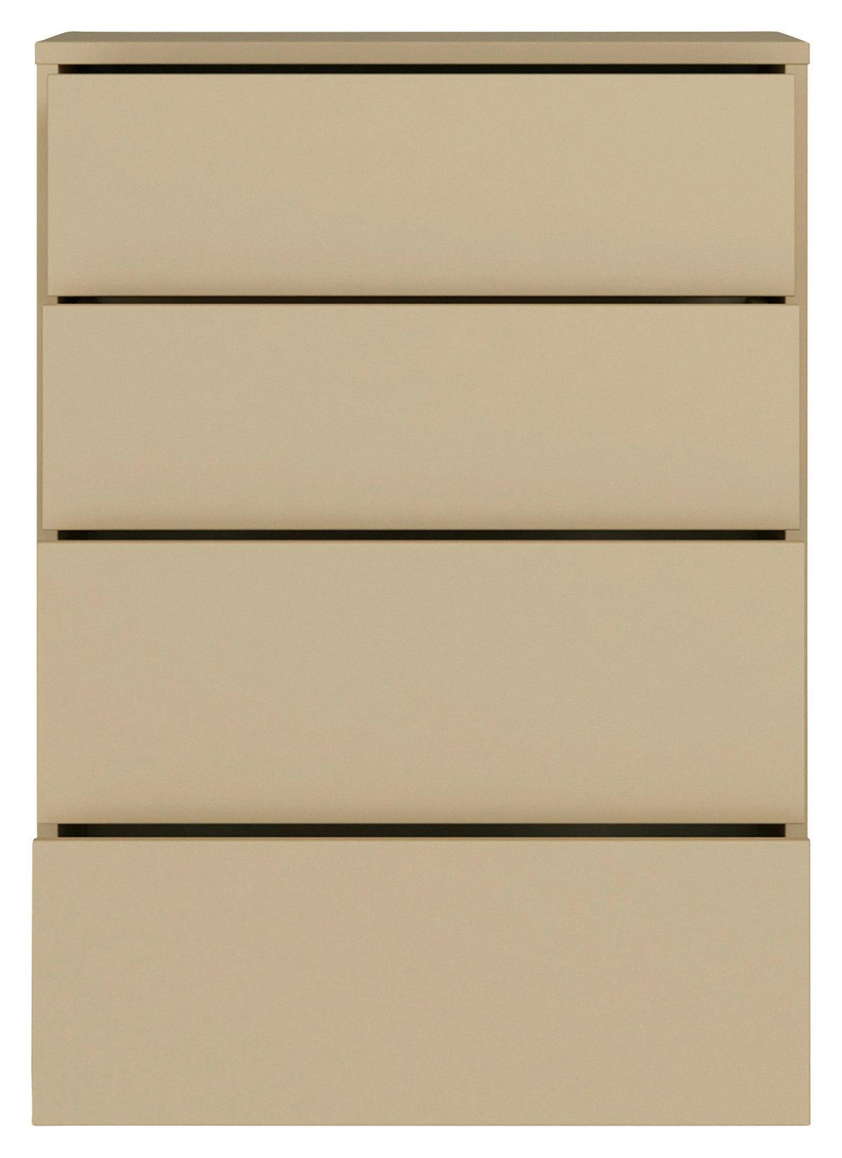 Komoda Alice, Svetlo Rumena - srebrne barve/svetlo rumena, Trend, umetna masa/leseni material (75/99/35cm) - Carryhome
