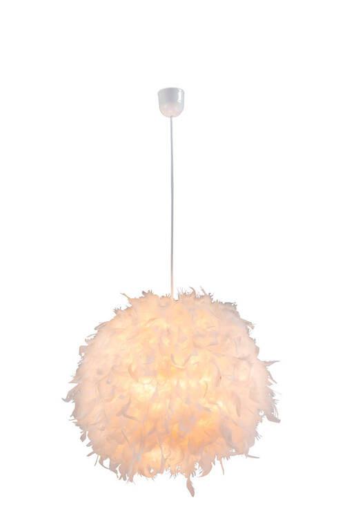 Hängeleuchte Katunga max. 40 Watt - Weiß, Basics, Kunststoff/Textil (45/120cm) - Globo