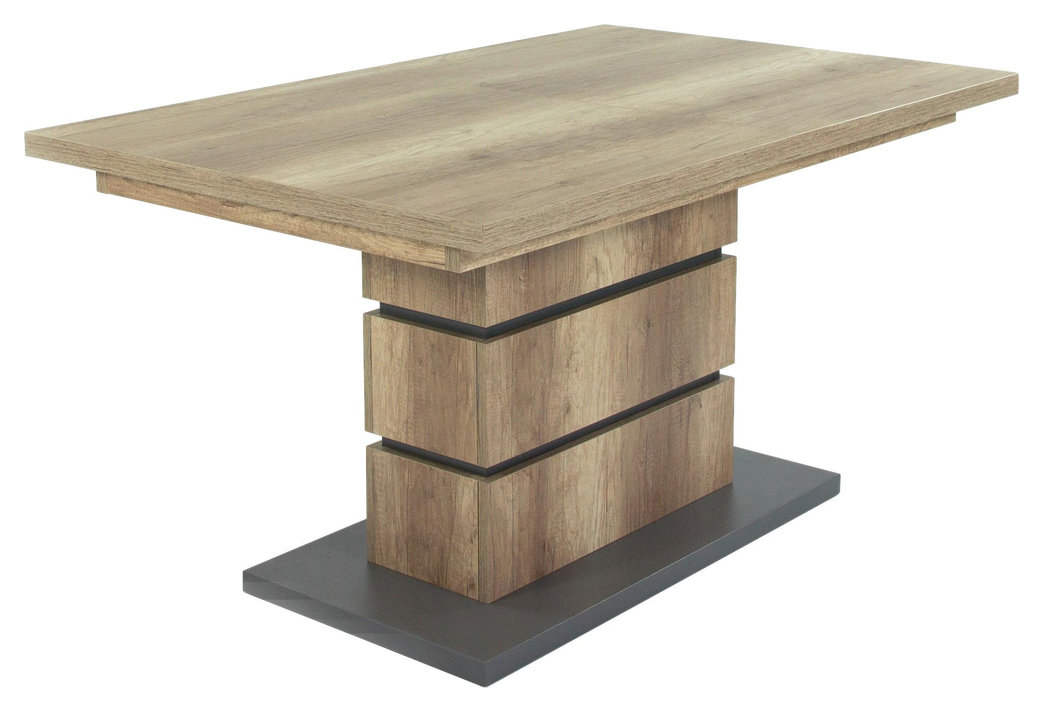 ESSTISCH BEA - Anthrazit/Braun, MODERN, Holzwerkstoff (140/86/75cm) - MID.YOU