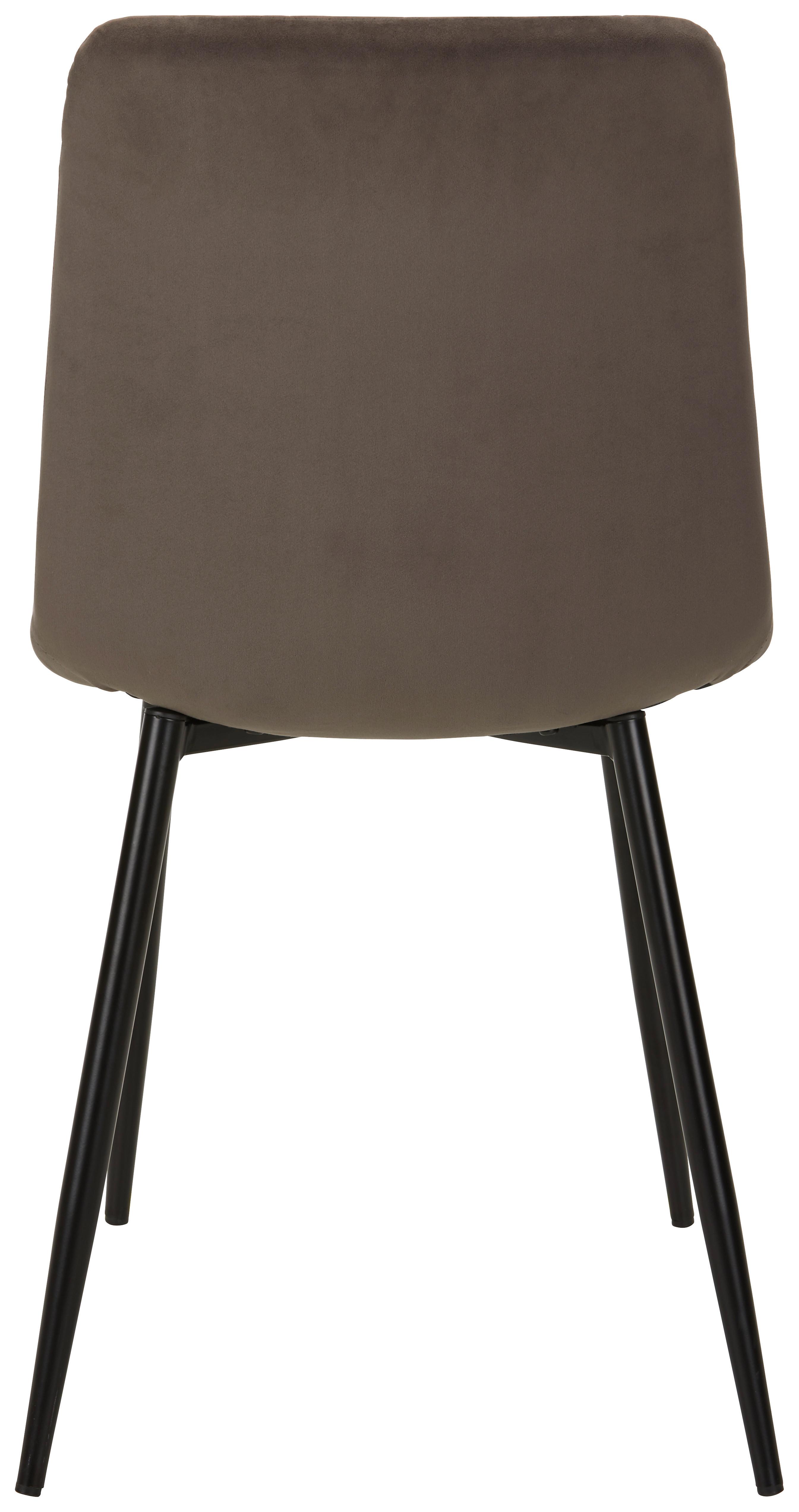 STOL LISA - grå/antracit, Lifestyle, metall/textil (45/88/56cm) - Mömax