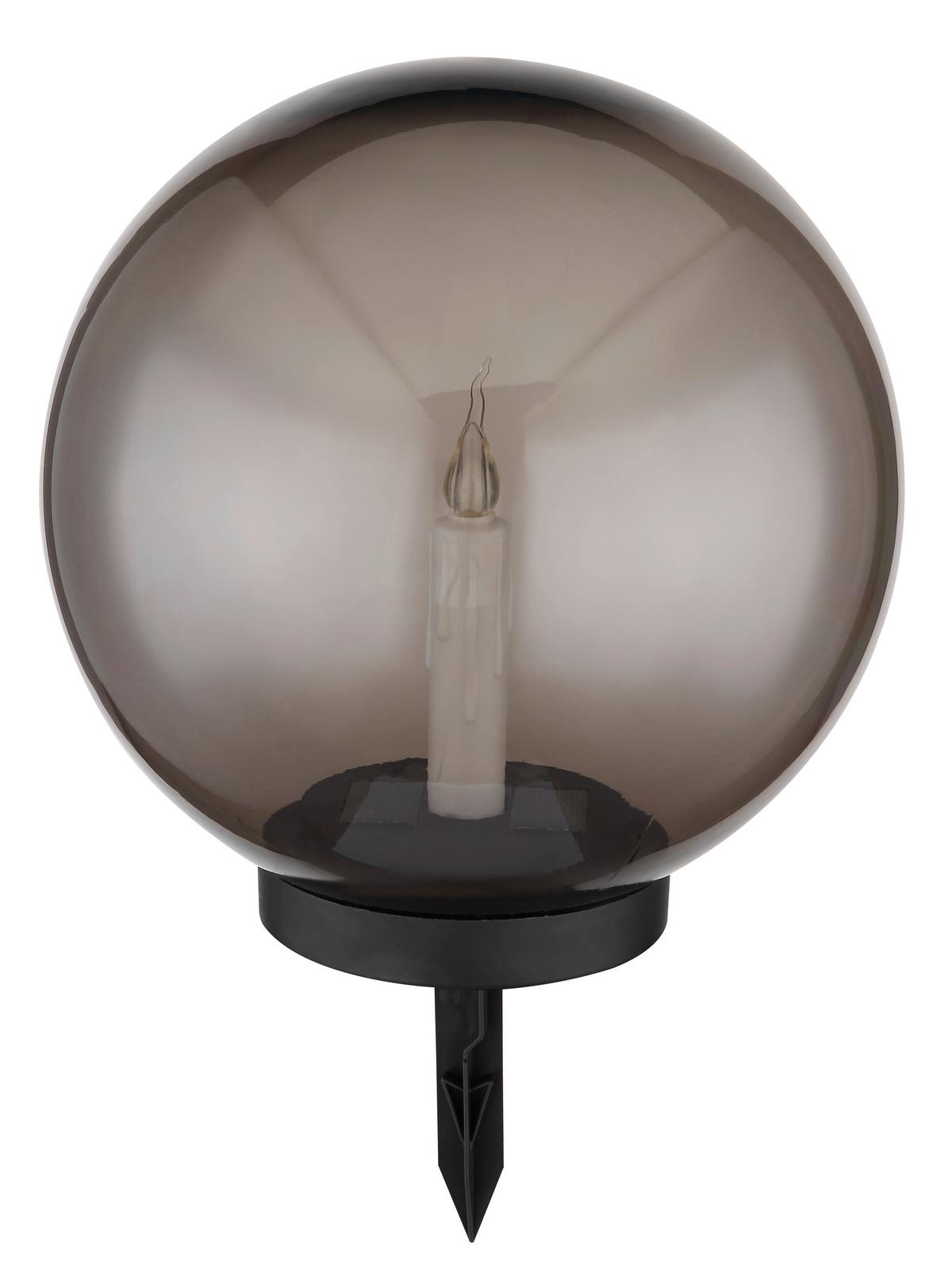 Solarna Svetilka Glow, S Sijalko - siva/črna, Basics, umetna masa (25/38,5cm) - Globo