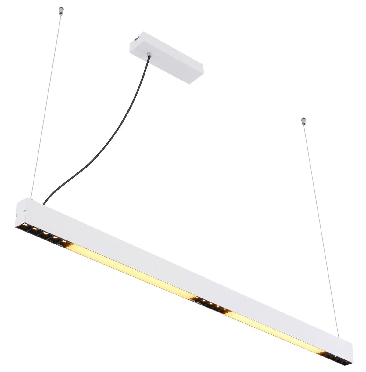 LED-Hängeleuchte Hodari max. 34 Watt - Weiß, Design, Glas/Kunststoff (119/7/120cm) - Globo