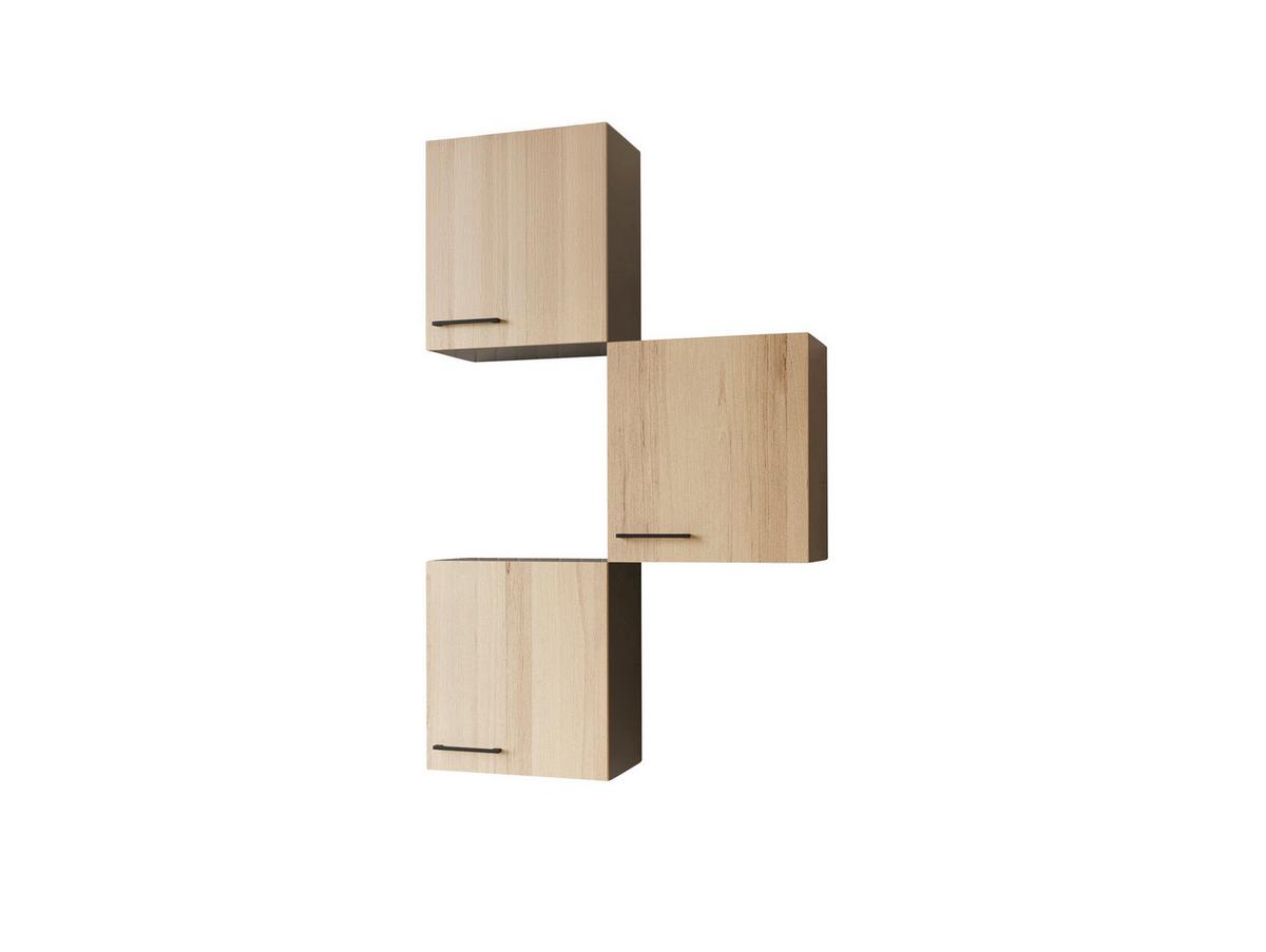 Küchenoberschrank Oliver Eiche/Grau - Schwarz/Eiche Artisan, Trend, Holzwerkstoff/Metall (50/56,1/34,6cm) - Respekta