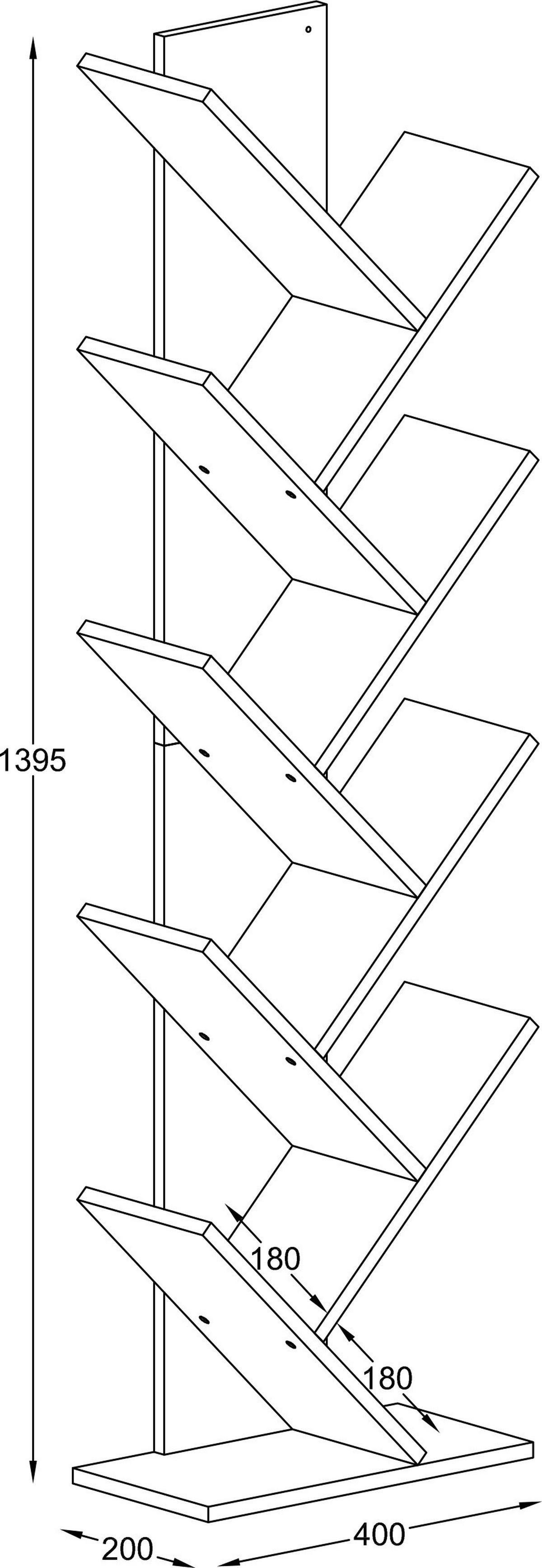 REGAL NULIS XL - Anthrazit, Design, Holzwerkstoff (40/140/20cm) - MID.YOU