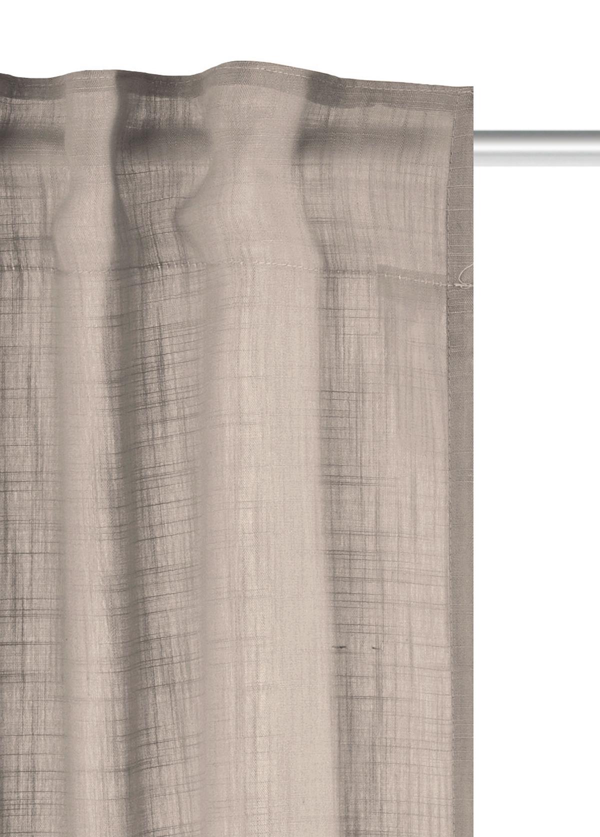 ZASŁONA GOTOWA SOFTY 2 SZT. - taupe, Basics, tkanina (140/160cm)