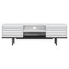 Lowboard Apollo Weiß/Schwarz B: ca. 160 cm - Walnussfarben/Schwarz, Design, Holzwerkstoff (160/50,5/35cm) - Livetastic
