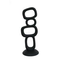 Skulptur Nele In Schwarz - Schwarz, Romantik / Landhaus, Kunststoff (11,5/32/10,5cm) - Modern Living