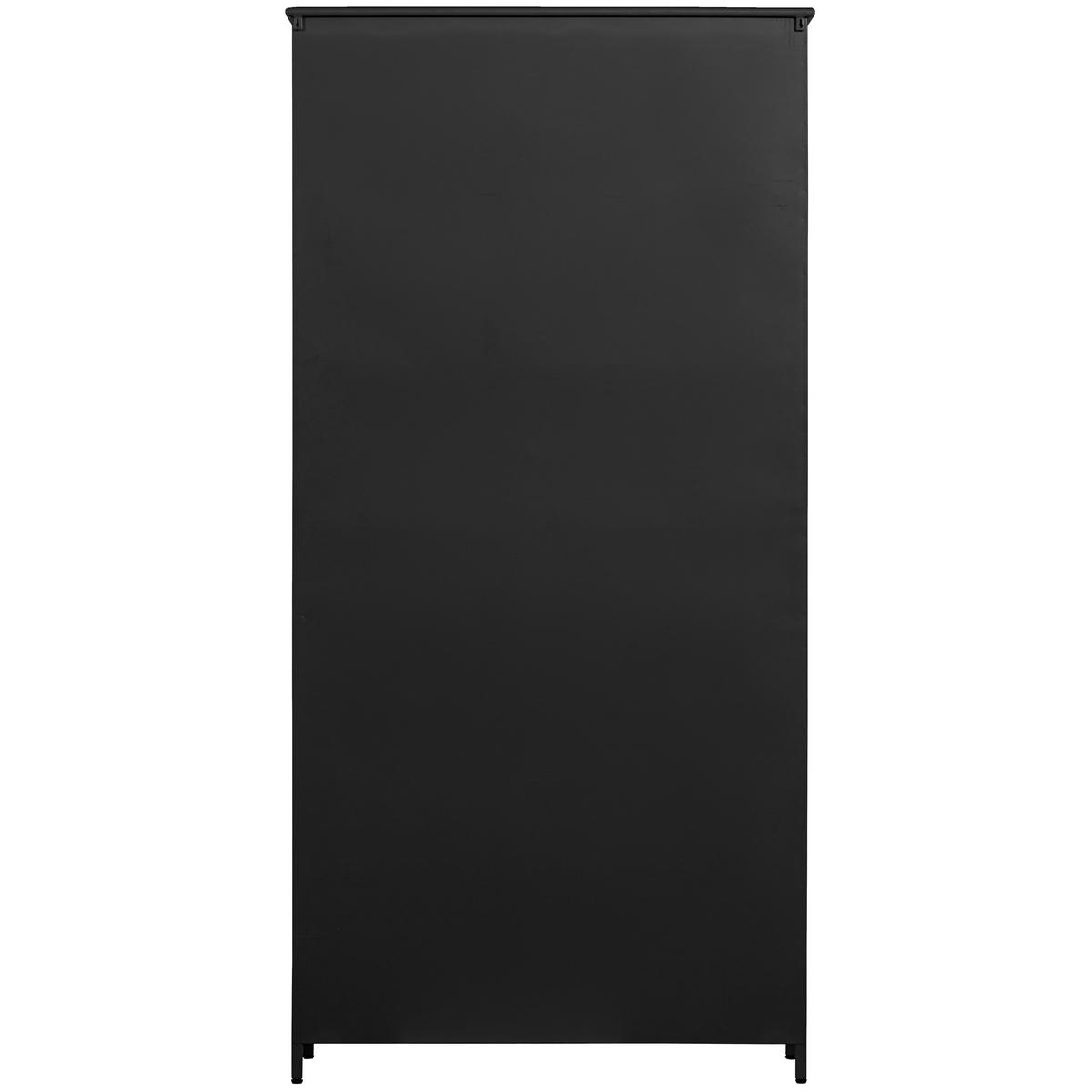 Vitrine Exhibit Schwarz - Schwarz, Design, Glas/Metall (96/200/40cm) - Livetastic