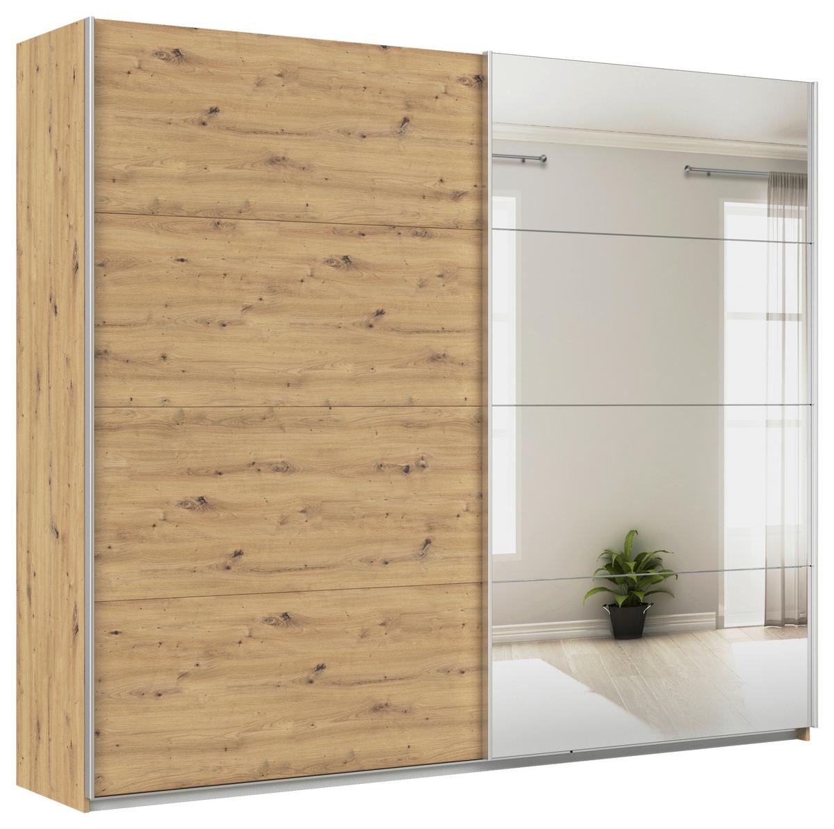 DULAP USI CULISANTE FELDKIRCH - argintiu/stejar Artisan, Modern, material pe bază de lemn (271/229/62cm)