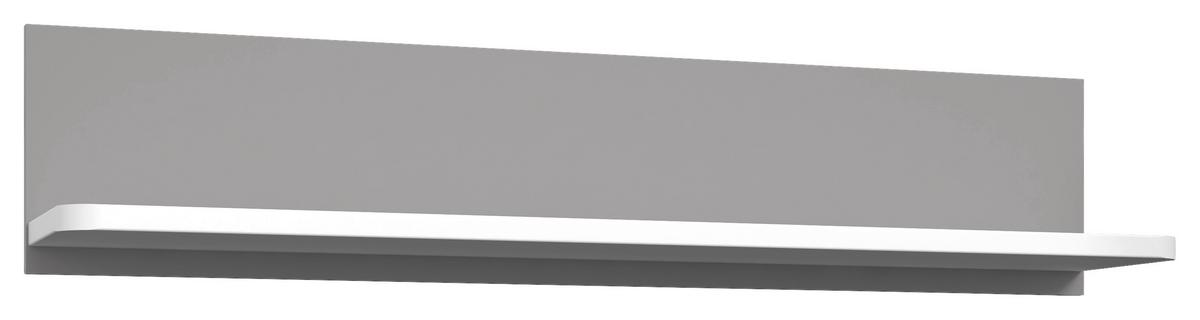 Stenska Polica Divertido, Siva, Bela, 110 Cm - (110/22,8/21,9cm) - Mömax