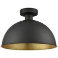 Deckenleuchte Blasi aus Metall max. 60 Watt - Goldfarben/Schwarz, LIFESTYLE, Metall (31/20,5cm) - Modern Living Deckenleuchte Blasi aus Metall max. 60 Watt - Goldfarben/Schwarz, LIFESTYLE, Metall (31/20,5cm) - Modern Living