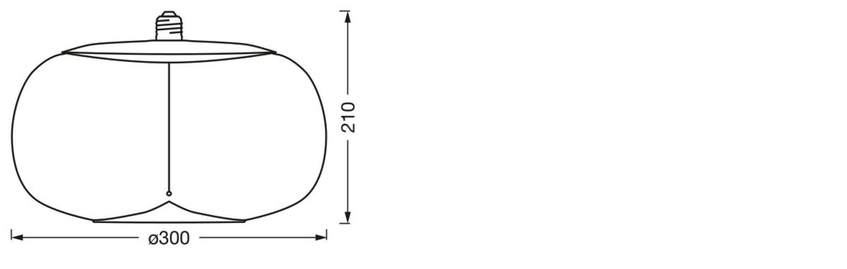 ŻARÓWKA LED VINTAGE 1906 BIG ELIPSE 12 FIL - kolor bursztynowy, Konventionell, tworzywo sztuczne (30/21cm) - Ledvance