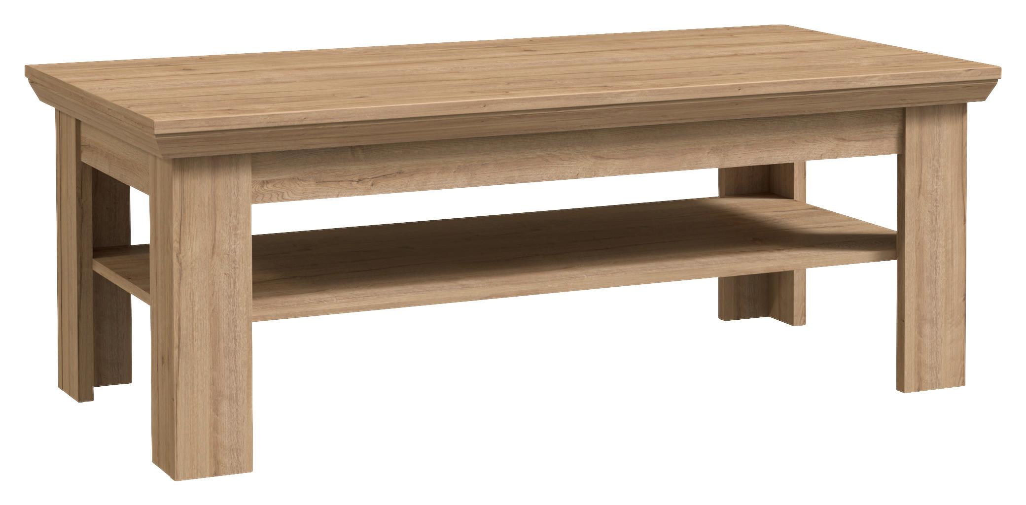 Măsuță de cafea CANNES - culoare lemn stejar, Romantik / Landhaus, plastic/metal (120/45/60cm) - Premium Living
