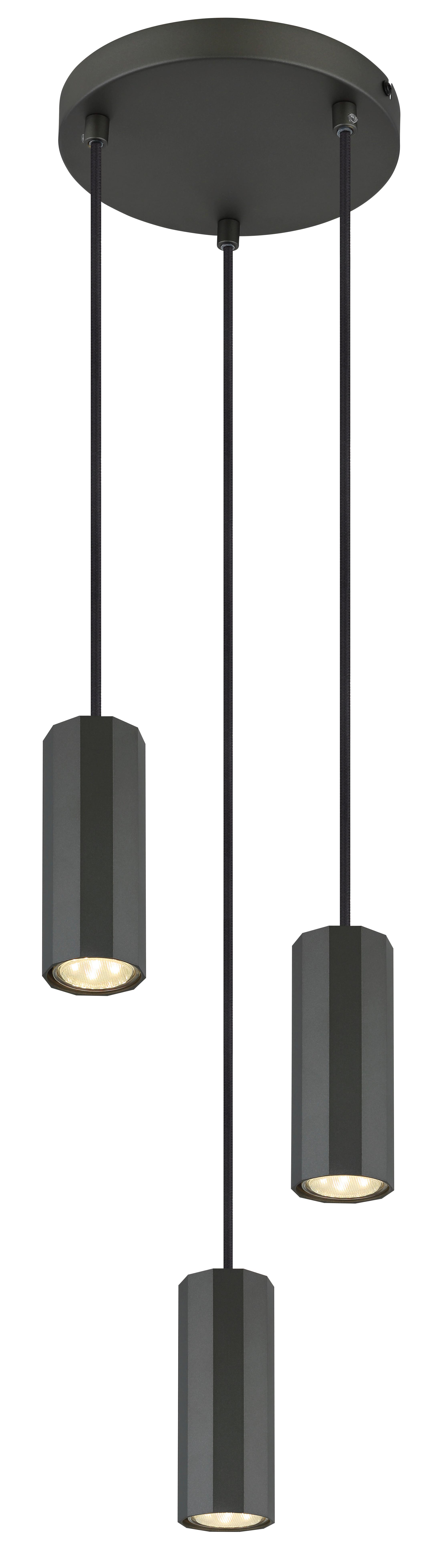 Hängeleuchte James Grau matt max. 25 Watt - Grau, Design, Metall (21/120cm) - Globo