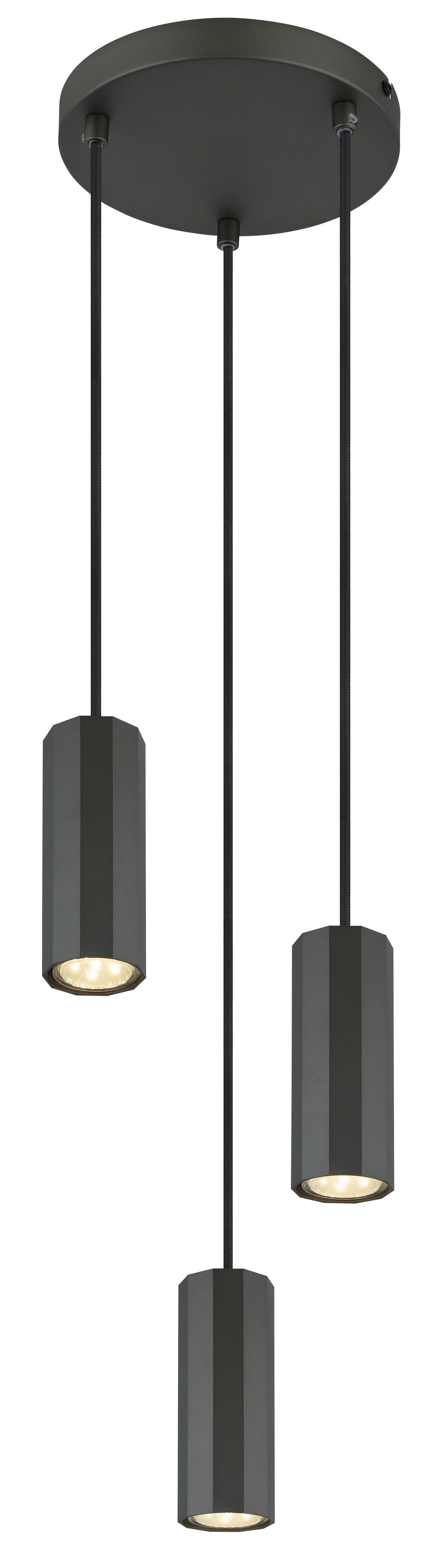 Hängeleuchte James Grau matt max. 25 Watt - Grau, Design, Metall (21/120cm) - Globo