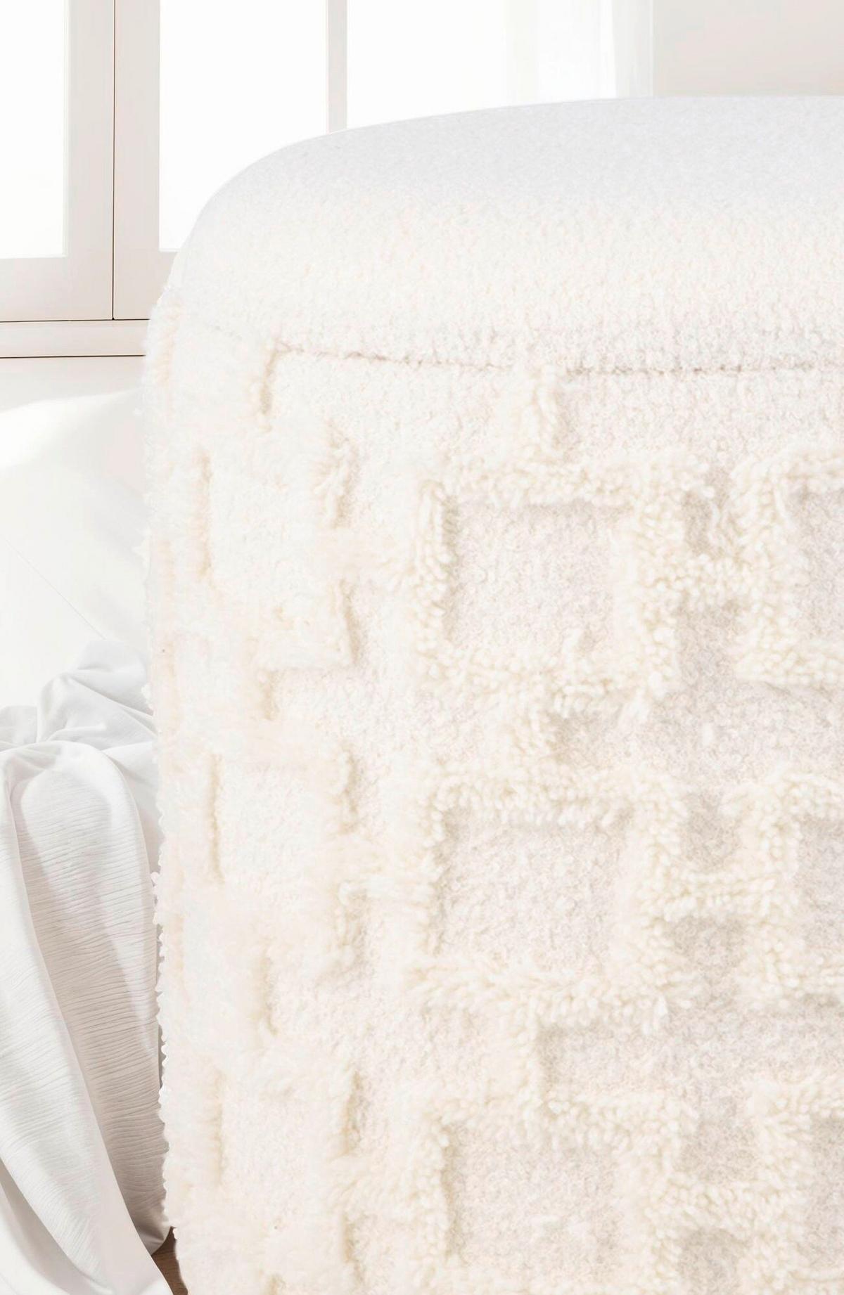 HOCKER WL7.418 - Creme, Basics, Textil (40/45cm) - Livetastic