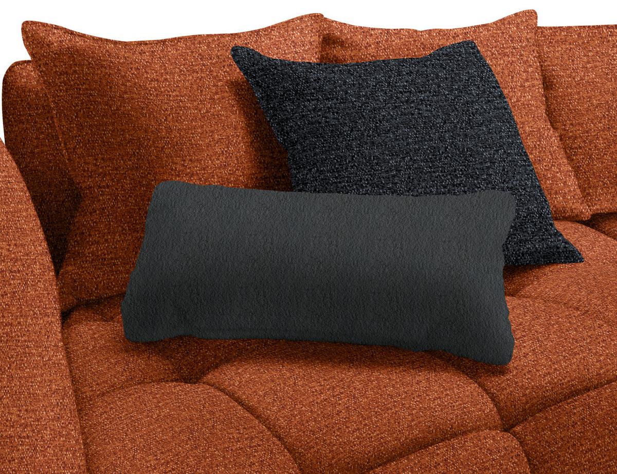 Canapea Boxspring SOFI - gri închis/ruginiu, Modern, textil (294/93/152cm) - Premium Living