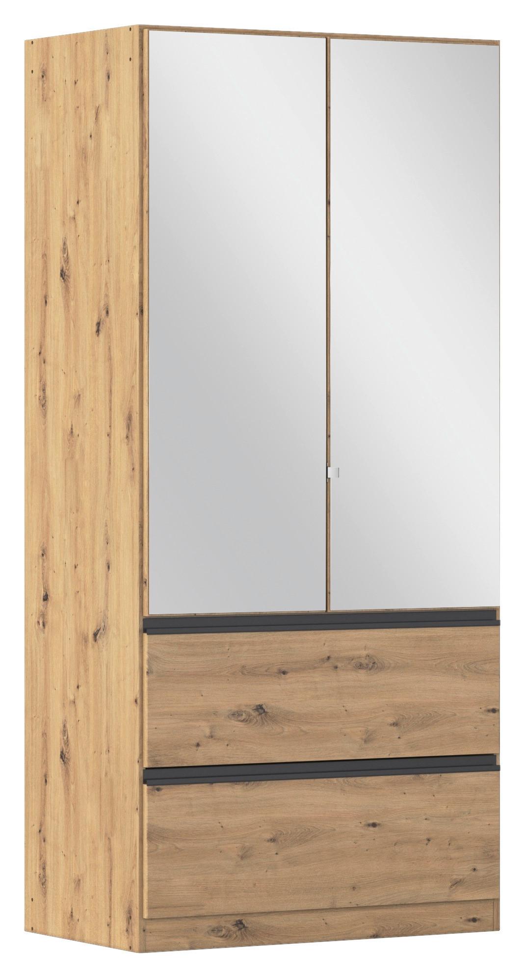 Omara S Klasičnimi Vrati Costa, Barva Hrasta - siva/hrast artisan, Moderno, leseni material (91/197/54cm) - Rauch Möbel
