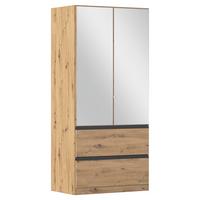 Omara S Klasičnimi Vrati Costa, Barva Hrasta - siva/hrast artisan, Moderno, leseni material (91/197/54cm) - Rauch Möbel