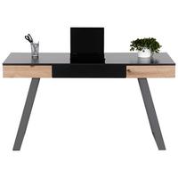 Pisalna Miza Viola, Siva, Barva Hrasta - siva/barve hrasta, Moderno, kovina/leseni material (140/60/76cm) - Modern Living