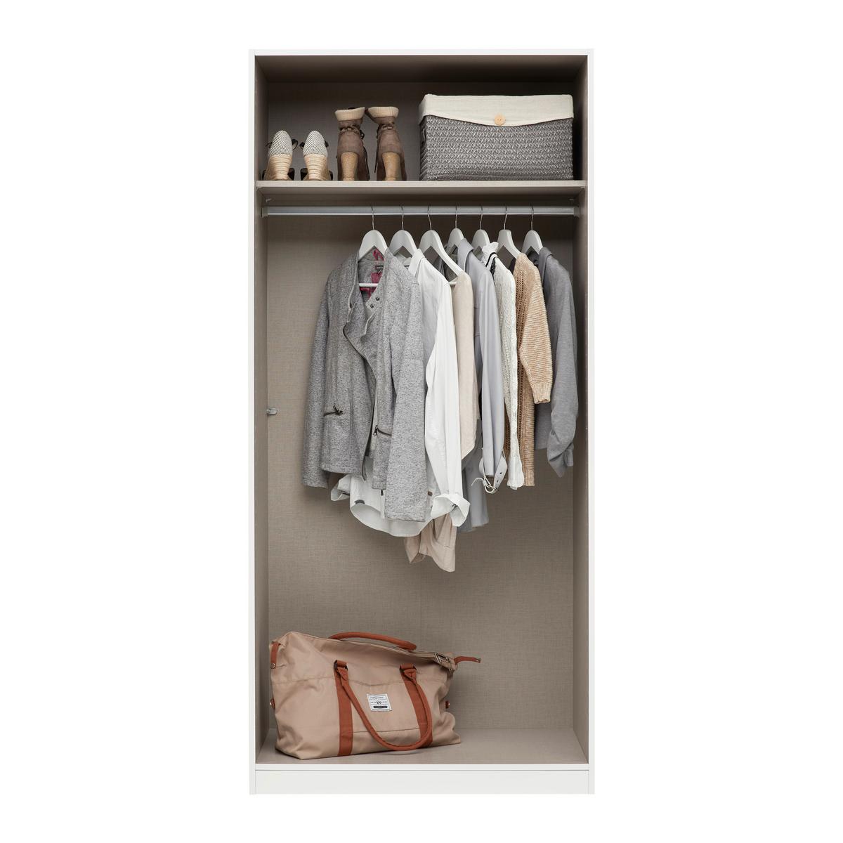 Drehtürenschrank Max Weiss/Eiche Artisan - Weiss/Eiche Artisan, Konventionell, Holzwerkstoff/Kunststoff (91/197/54cm) - Mömax