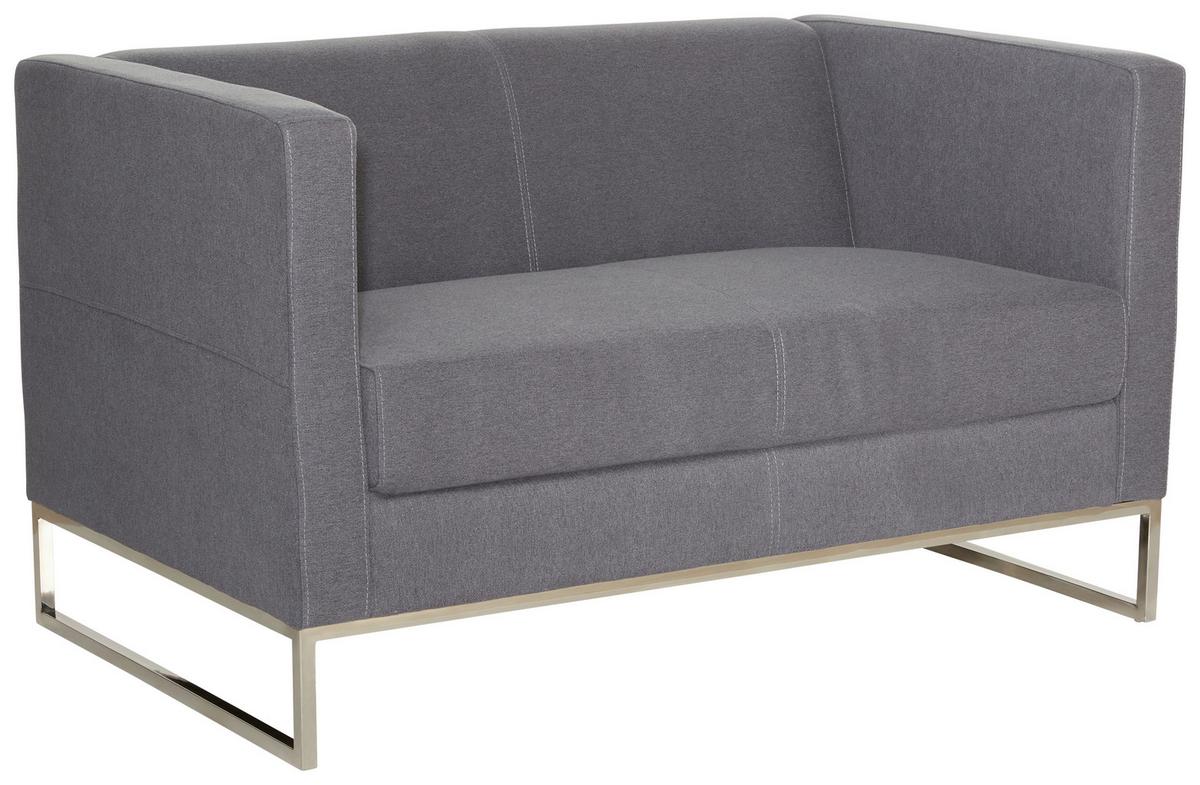 Dvosed Barbados, Siva - srebrne barve/temno siva, Moderno, kovina/tekstil (122/71/72cm) - MID.YOU