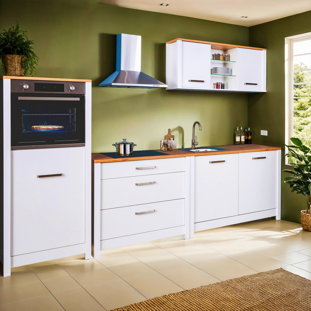 Mosogatószekrény Sicilia - Artisan tölgy/ezüstszínű, Romantik / Landhaus, faalapú anyag/fém (130,3/92/60cm) - Mömax