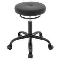 Taburet rotativ SHEPHERD - negru, Modern, plastic/metal (35/46-58/35cm) - Modern Living