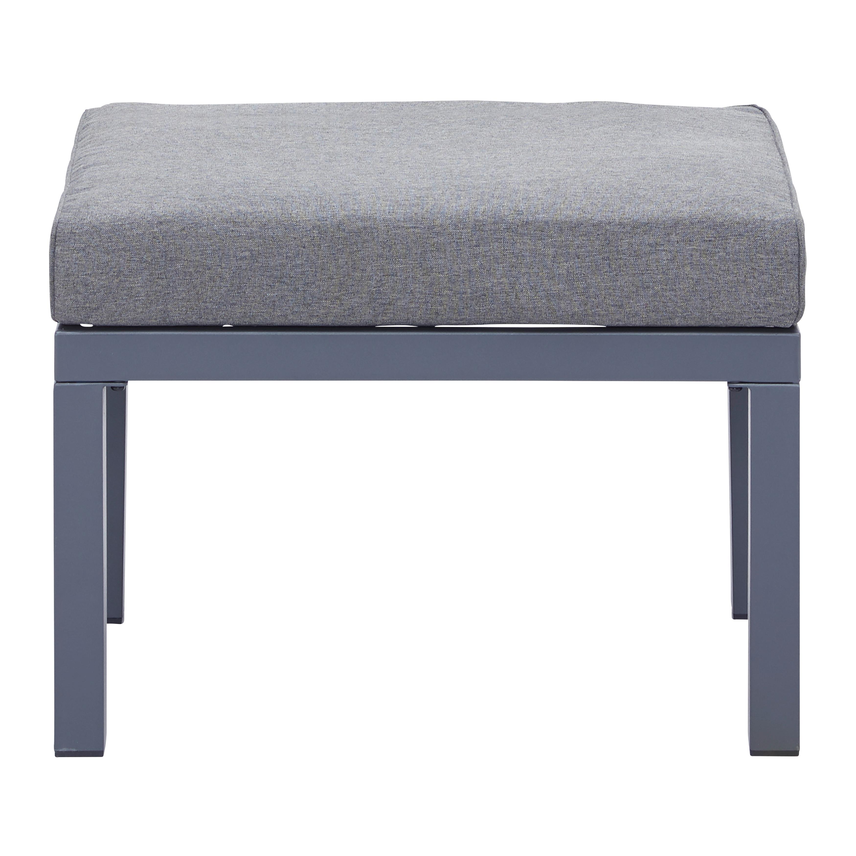 Loungegarnitur "Pergola", 5-teilig, Outdoorstoff - Dunkelgrau, MODERN, Textil/Metall (175/261cm) - Bessagi Garden