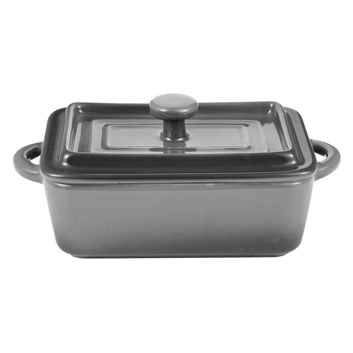 Auflaufformenset Elisa Grau - Grau, Konventionell, Keramik (16.6/9.5/7cm) - Modern Living