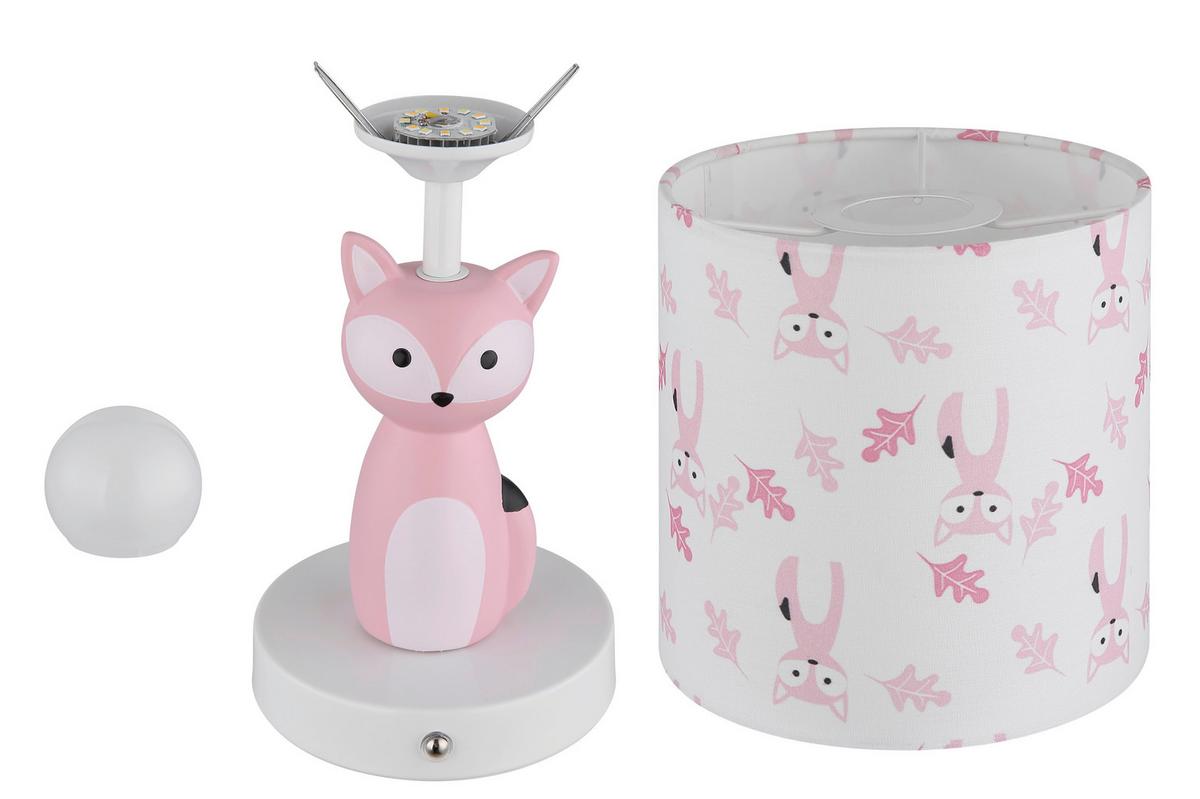LED-TISCHLEUCHTE 21737P FOXY - Weiss/Pink, Trend, Keramik/Kunststoff (15/33,5cm) - Globo