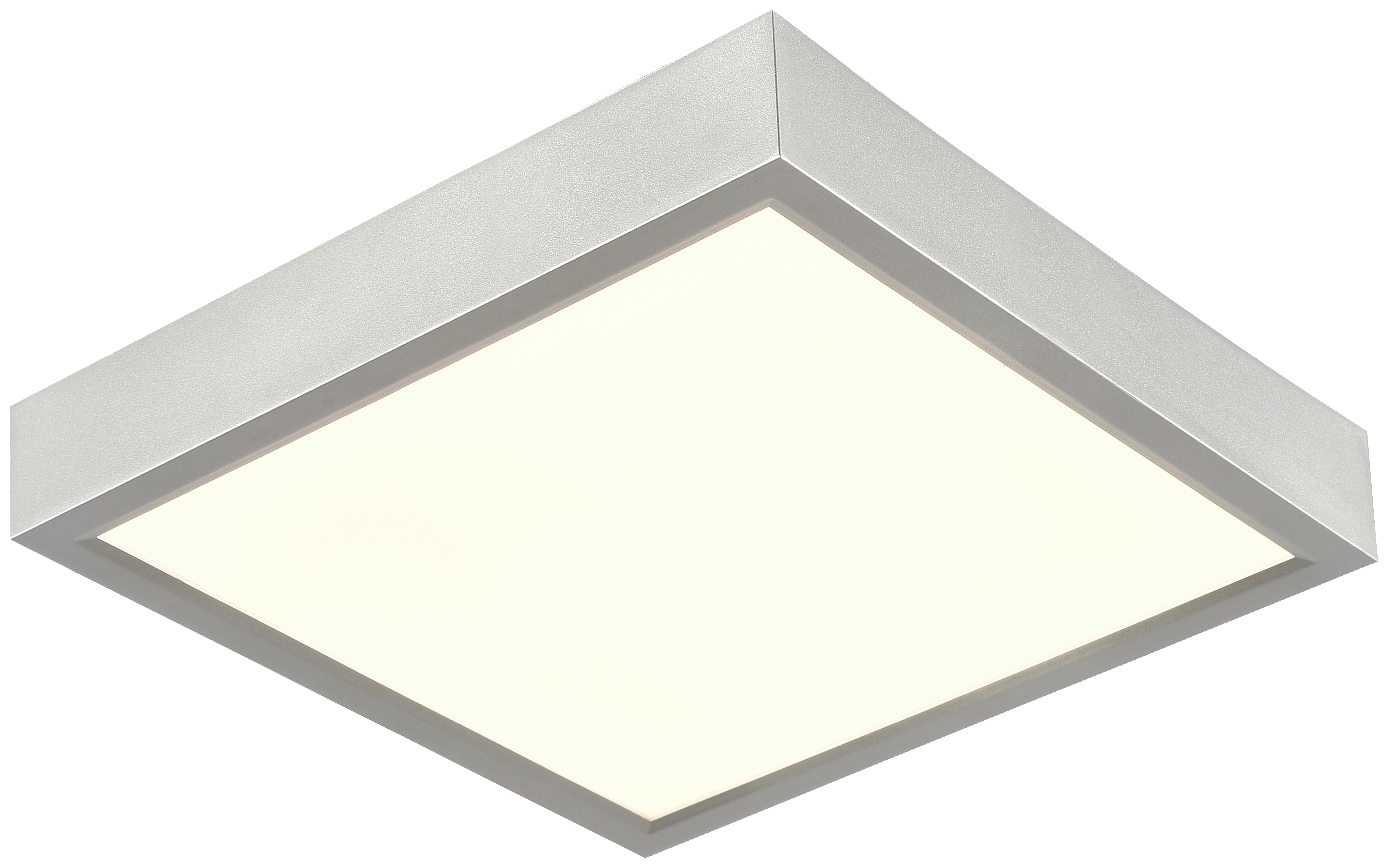 Stropna Led-svetilka Fridolin 3, Srebrna, 15 W - srebrne barve, Romantika, umetna masa (22,5/22,5/3,6cm) - Modern Living