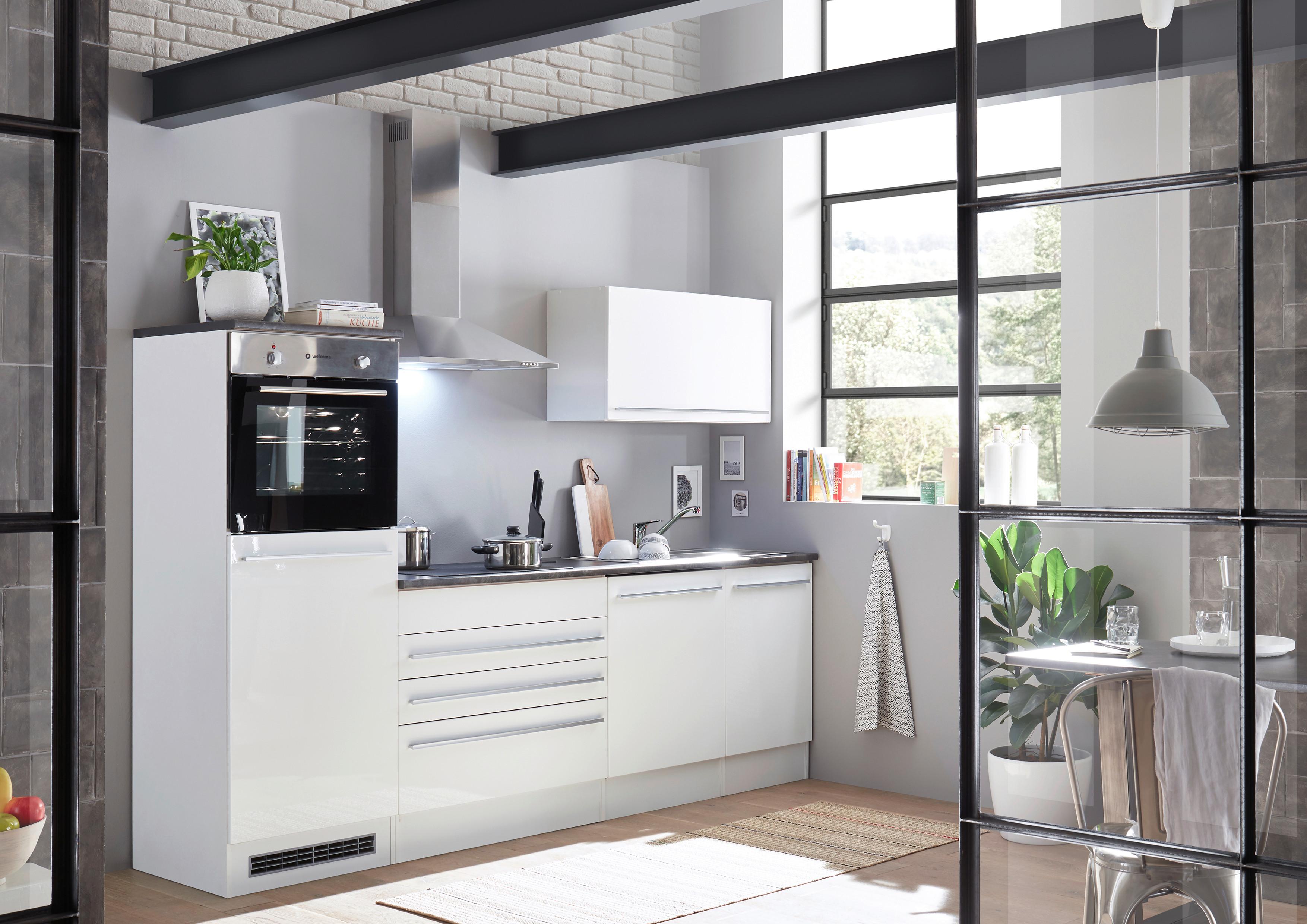 Kuhinjski Blok Bez Uređaja Jazz 6 - bijela/tamno siva, Modern, drvni materijal (260/200/60cm) - Modern Living