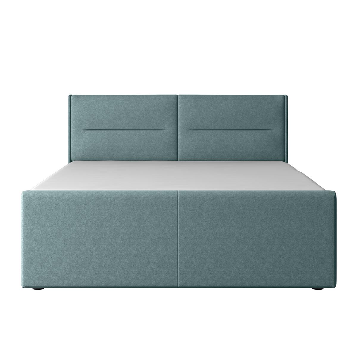 Boxspringbett Kyoto ca. 180x200 cm Blau - Blau, MODERN, Holz/Kunststoff (180/200cm) - MID.YOU