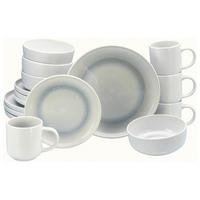 Serviciu de masă Nordic Fjord 16/1 - alb/gri-alb, Basics, ceramică - Creatable