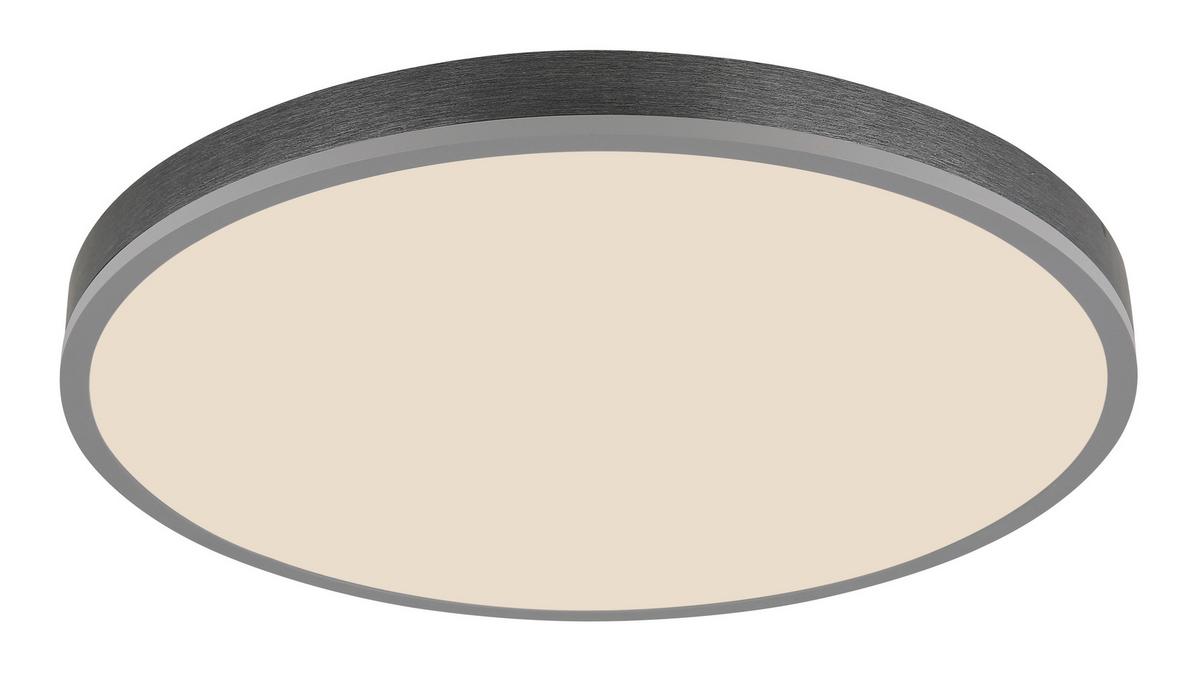 LED-DECKENLEUCHTE 416080AD4R-CCT DORO - Weiss/Dunkelgrau, Basics, Kunststoff/Metall (60/8,5cm) - Globo