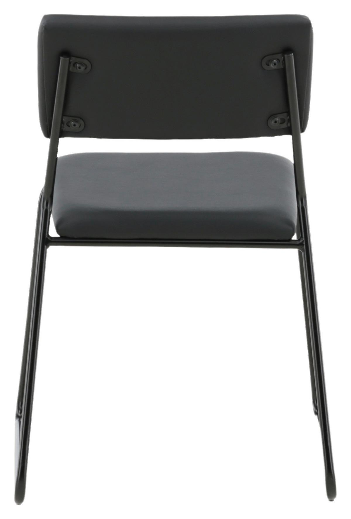 STUHL-SET KENTH - Schwarz, Design, Textil/Metall (40/76/52cm) - Livetastic