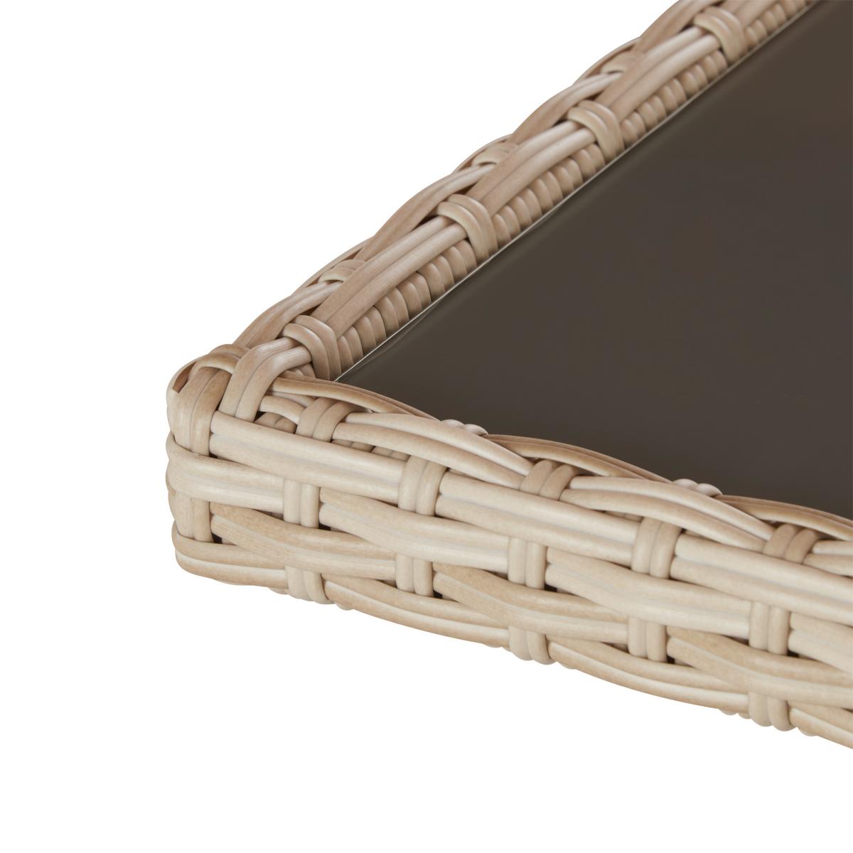 Loungegarnitur-Set Nela 2 Grau/Beige - Beige/Hellgrau, Modern, Glas/Kunststoff - Mömax