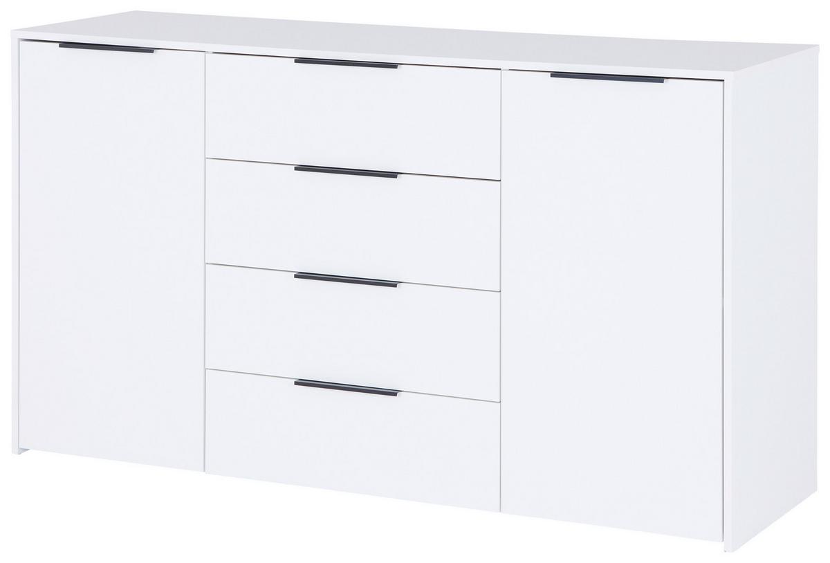 Comodă ALAN 5 - alb, Modern, material pe bază de lemn (161/93,4/50cm) - Modern Living