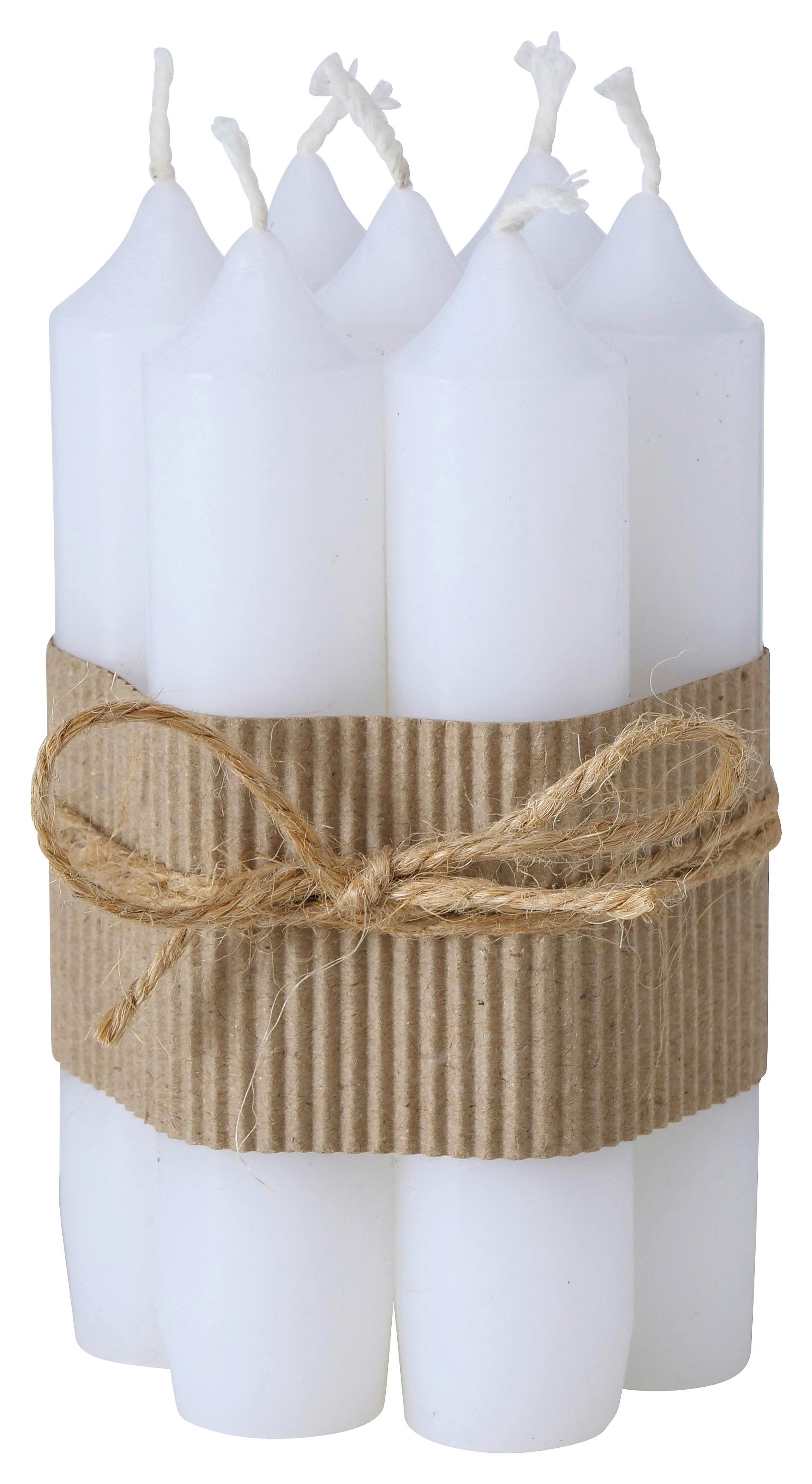 Set Namiznih Sveč Melia I -Paz- - bela, Design, parafin (2,2/11cm) - Modern Living