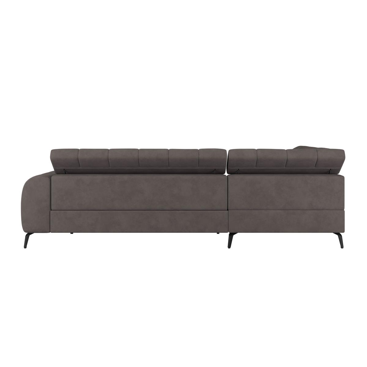 Kutna Garnitura Volf - boje grafita/tamno siva, Trend, tekstil/metal (203/261cm)