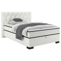 Boxbett Maya D Creme ca. 100x200cm - Creme/Schwarz, KONVENTIONELL, Holz/Holzwerkstoff (100/200cm) - Mömax