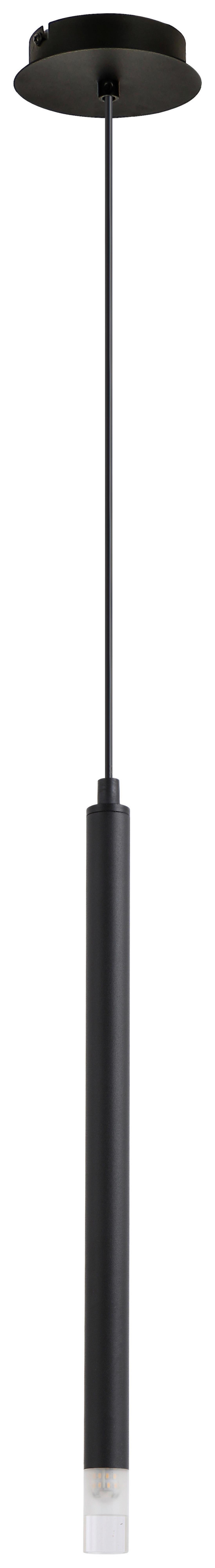 Hängeleuchte Simpl Klar/Schwarz max. 4 Watt - Klar/Schwarz, MODERN, Kunststoff/Metall (12cm) - Mömax