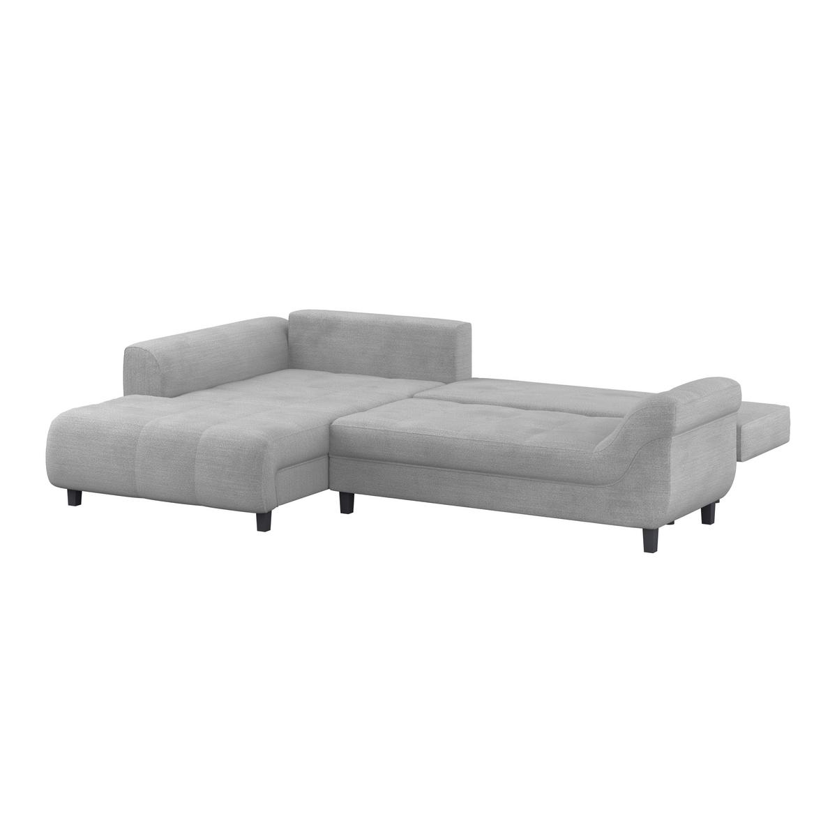 Kutna Garnitura Mendoza - plavkastosiva/crna, Konvencionalno, tekstil (197/309cm) - Modern Living