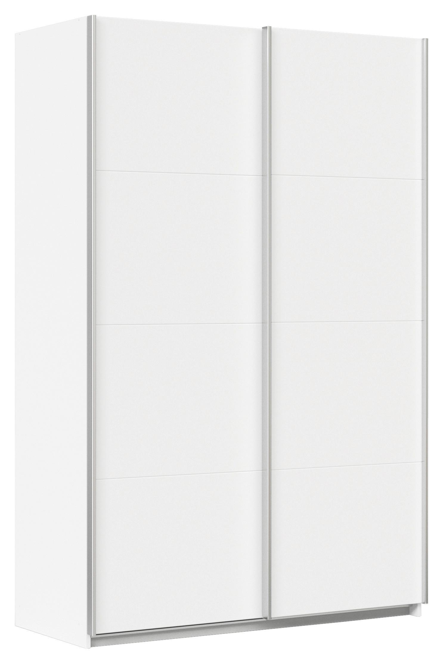 Ormar S Kliznim Vratima Feldkirch - bijela/boje aluminija, Moderno, drvni materijal/metal (136/210/62cm)