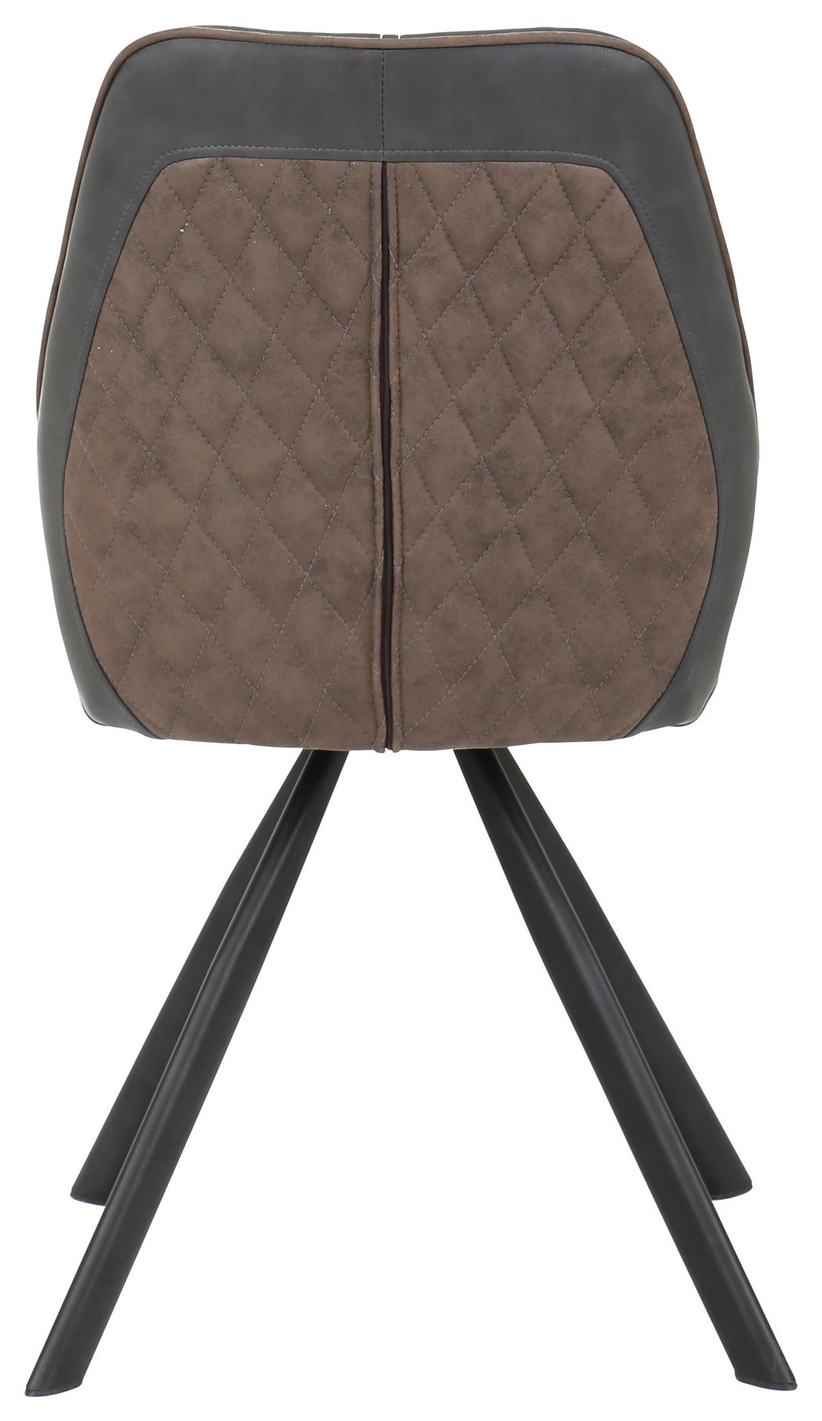 KRZESŁO RIHANNA - czarny/brązowy, Modern, metal/tkanina (44/88/62cm) - Mömax